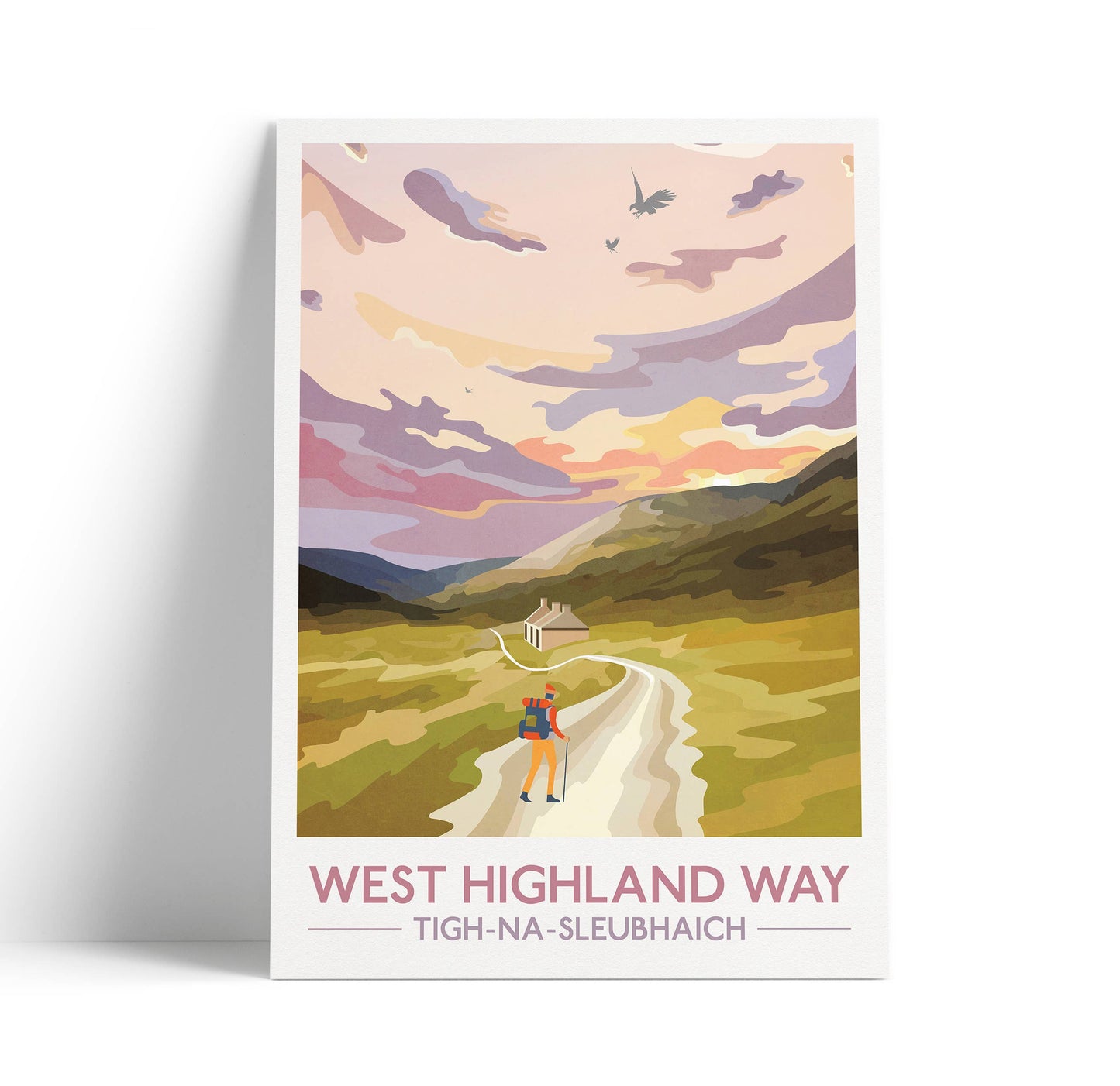West Highland Way Print, Tigh-na-Sleubhaich, lairigmor