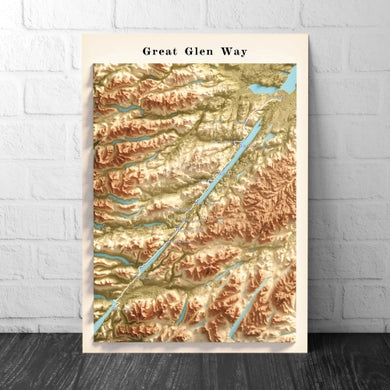Great Glen Way Topographical Map - Fort William To Inverness