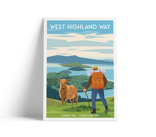 West Highland Way Print - Loch Lomond - Conic Hill Poster